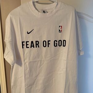 Nike Fear of God White Tee with NBA Logo